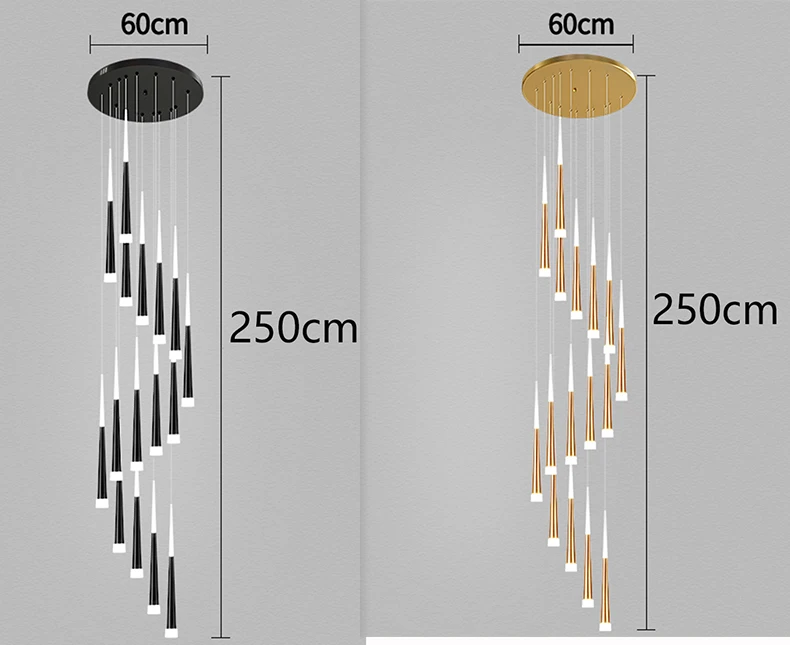 Description Picture 6 of itemNordic home decoration, stair chandelier, living room and dining room Pendant lights, ceiling light, indoor lighting