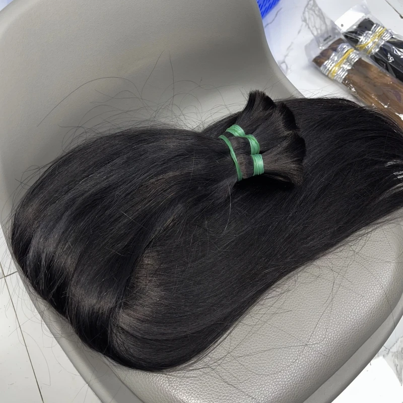 Straight Human Hair Bulk For Braiding Extensiones Cabelo Humano Natural Balck Virgin Weaving Unprocessed No Bulk Human Hair