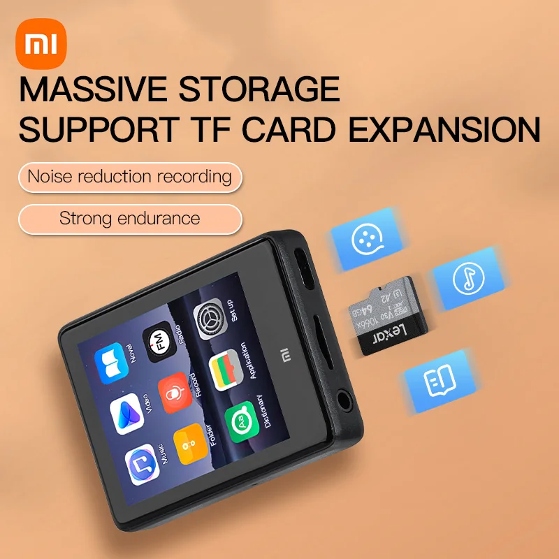 XIAOMI S18 Mini MP3/MP4 Player Bluetooth 2.4 Inch Touch Screen  Music Player Video E-Book Walkman With TF Card Built-in Speaker