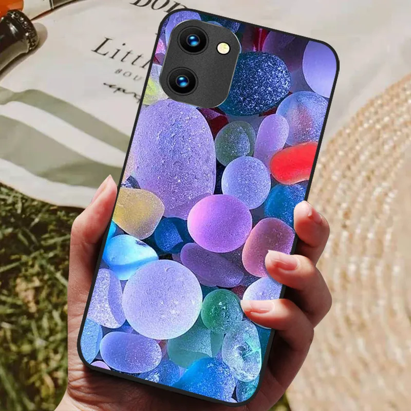 Stylish Silicone TPU Painted Soft Cover - Black Protective Case