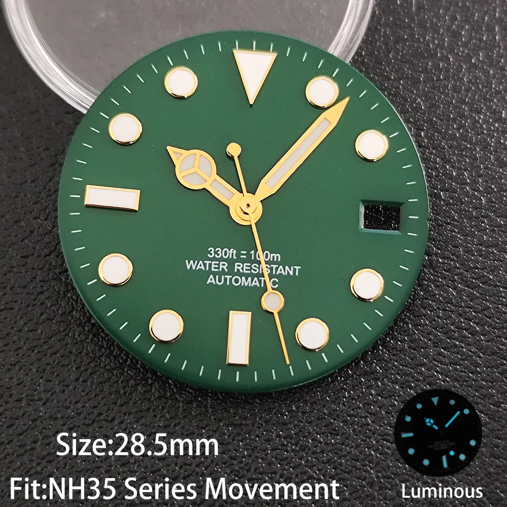 Custom Blue Luminous Multi-Color Calendar Watch Dial Replacement Accessory