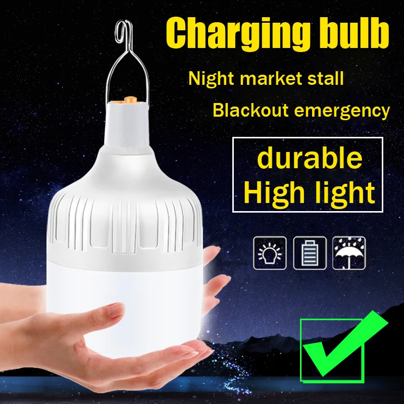 Led USB rechargeable light Bulb 30W 50W 200W Night Market Lighting Stall Lamp Outdoor Camping Household Emergency led light,portable flashlight,emergency light