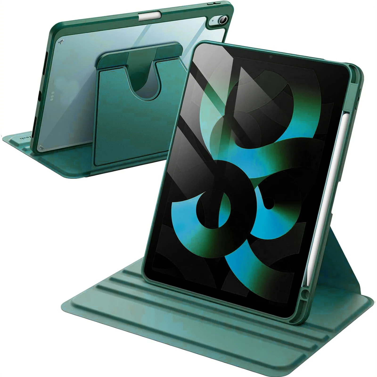360° Rotating Protective iPad Case with Pen Holder & Auto Wake/Sleep Function
