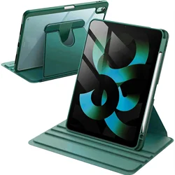 360° Rotating Protective iPad Case with Pen Holder & Auto Wake/Sleep Function - iPad Air 13 2026 M4 (Green)