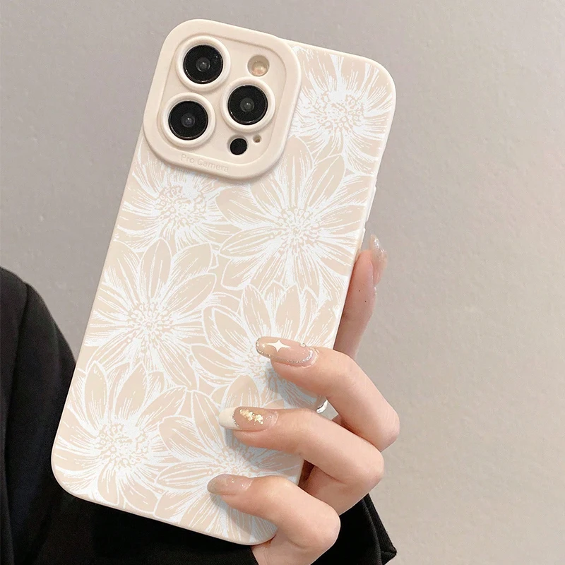 Ditsy Floral Silicone Phone Case - Vibrant Floral Design Cover