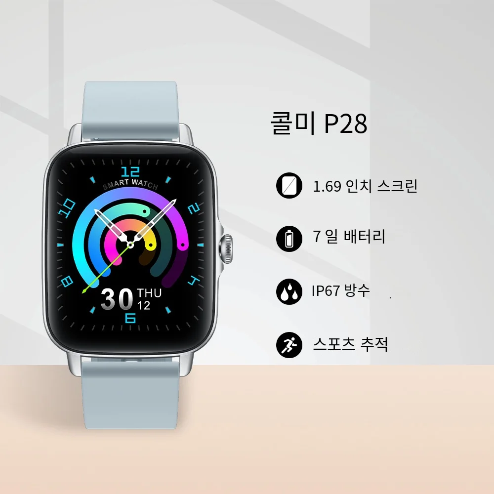 ݹ P28 ȵ̵ iOS ޴ Ʈġ,  ɹڼ ð, 1.69& Ǯ ġ ũ, IP67 , GTS3, GTS 3