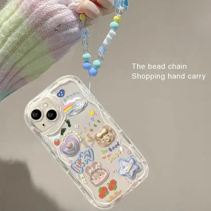 Adorable 3D Bear Hang Protective Phone Case