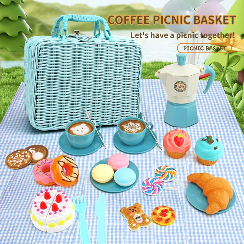 Kids Picnic Tea Set Toy Playhouse