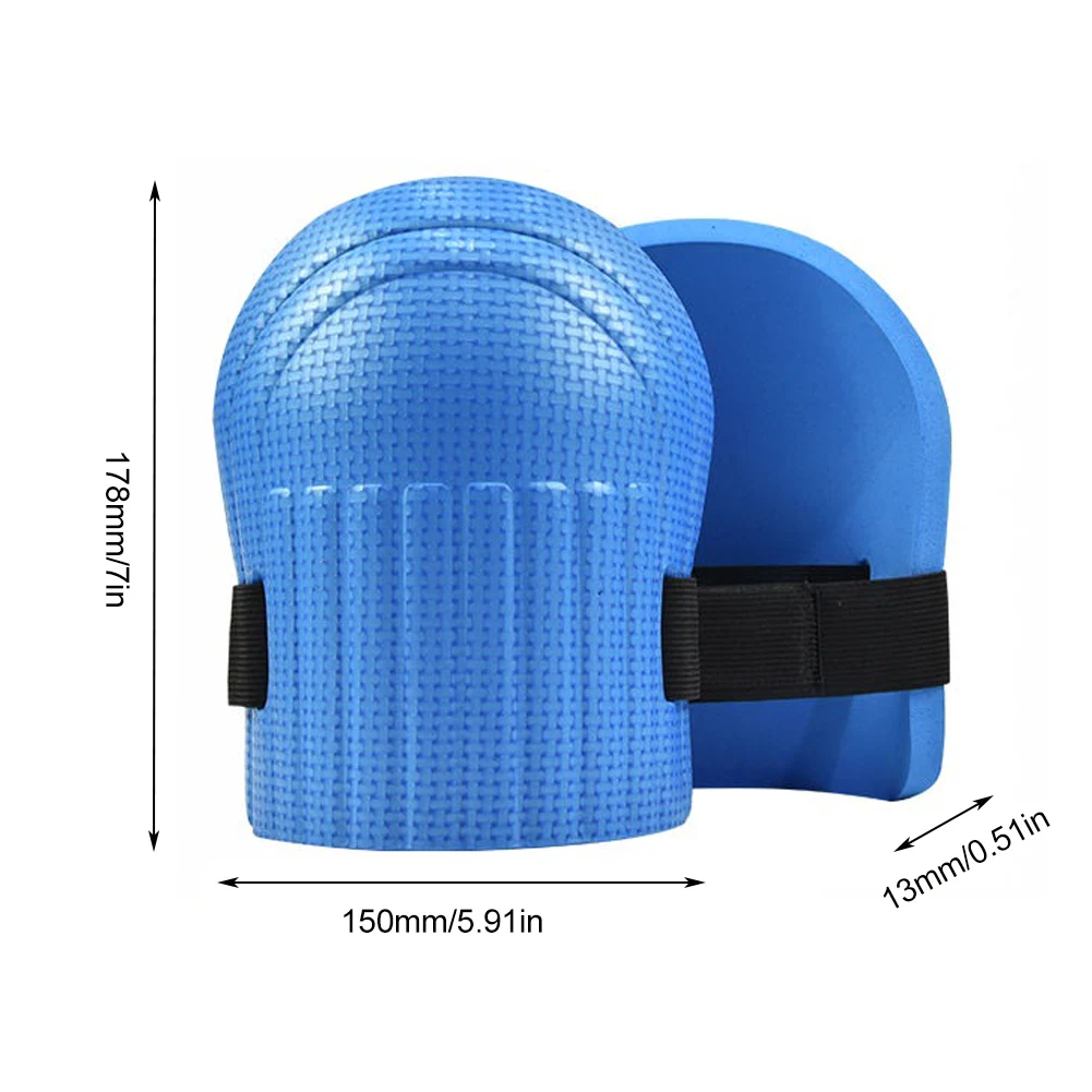 1Pair Construction Knee Pads for Work Men Women Comfortable EVA Foam Pading Anti-Slip Flooring Knee Pads with Adjustable Straps