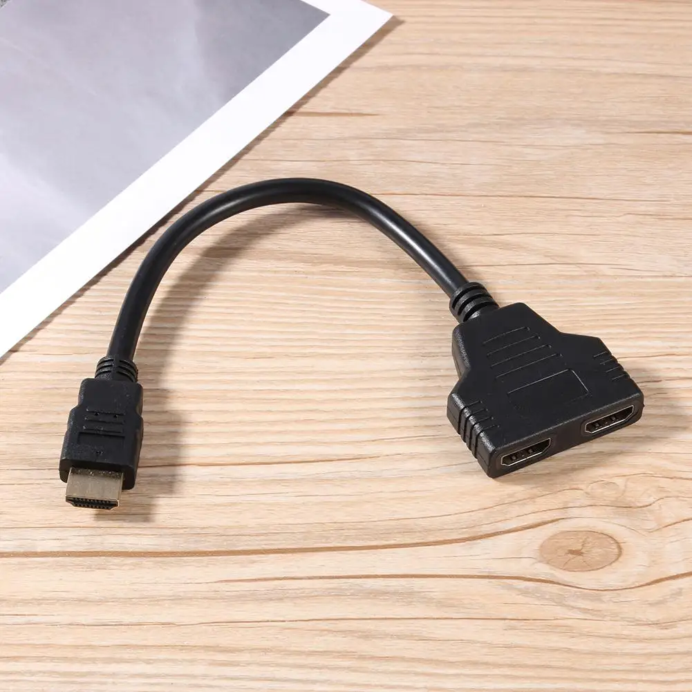 2/1PCS HDMI й Ǯ HD 1080P  HDMI ġ ó 1X2  1 2 ƿ ̺  ȯ HDTV DVD PS3 x ڽ
