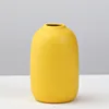 Porcelain Yellow Color Flower Vase Decoration Living Room Flower Arrangement Container Hydroponics Vase Plant Pot Gardening Art 4