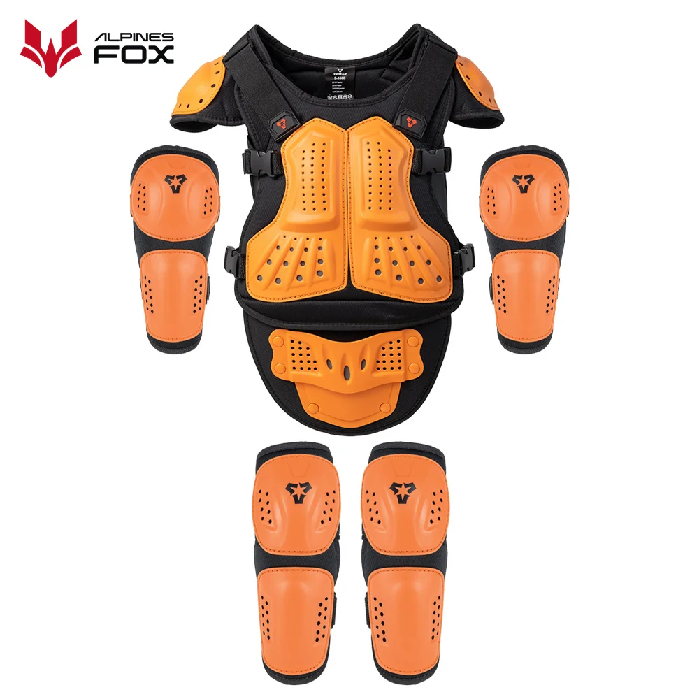 Children Full Body Armor Vest Kids Riding Jacket Anti Falling Protection Gear Sets Motocross Motorcylce BMX MX Knee Elbow Pads