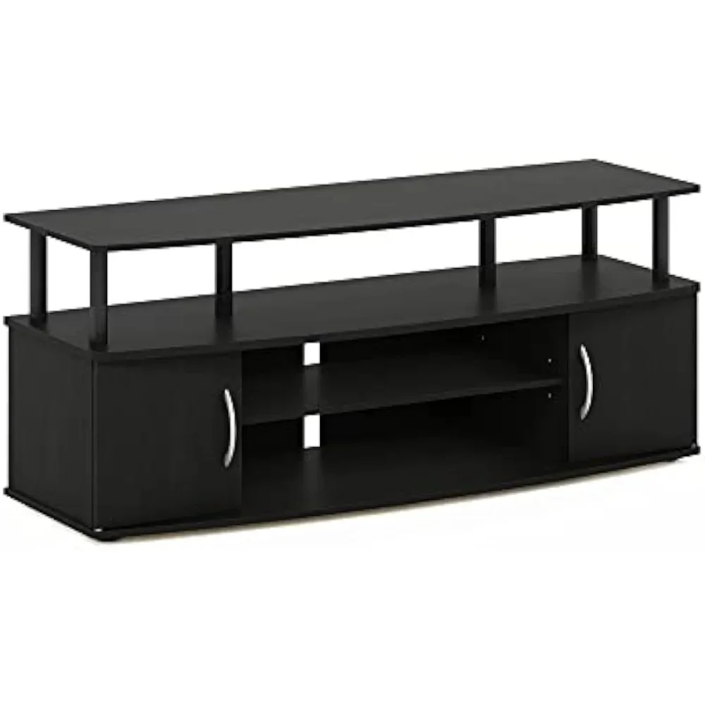 Large Entertainment Stand for TV Up to 55 Inch Blackwood media tv console table fireplace tv stand