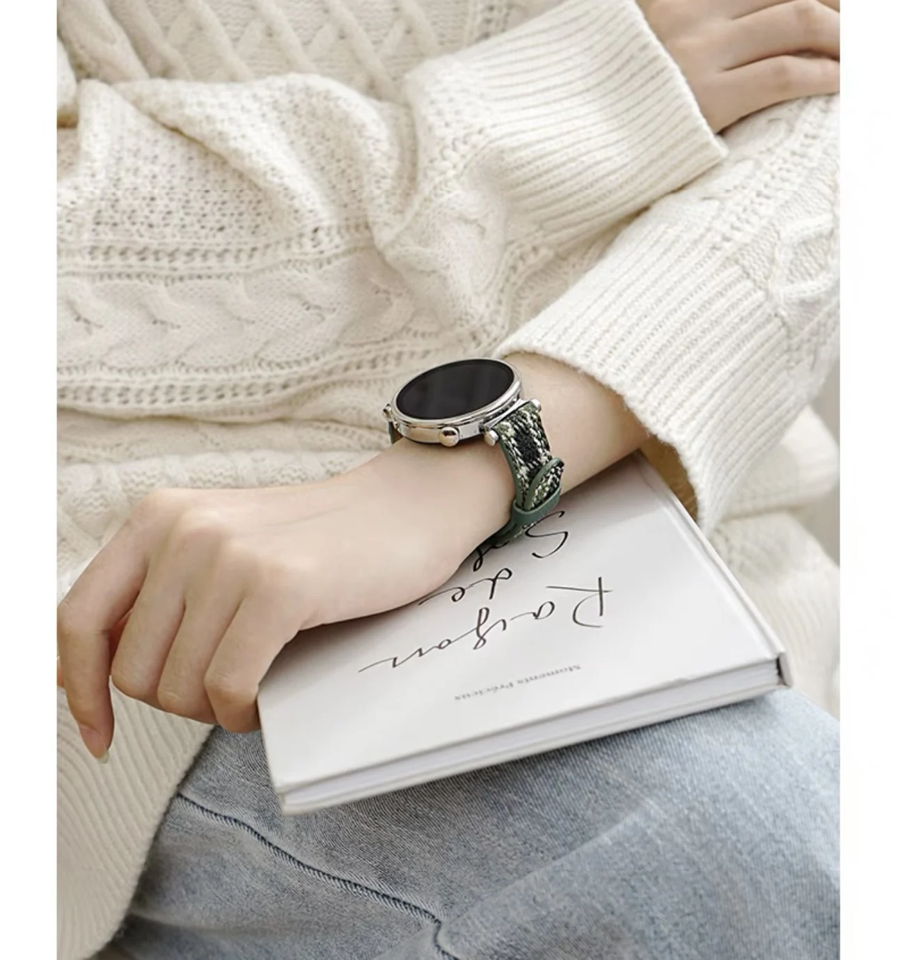 Braided Leather Sport Bracelet for Galaxy Watch - Premium Band Strap