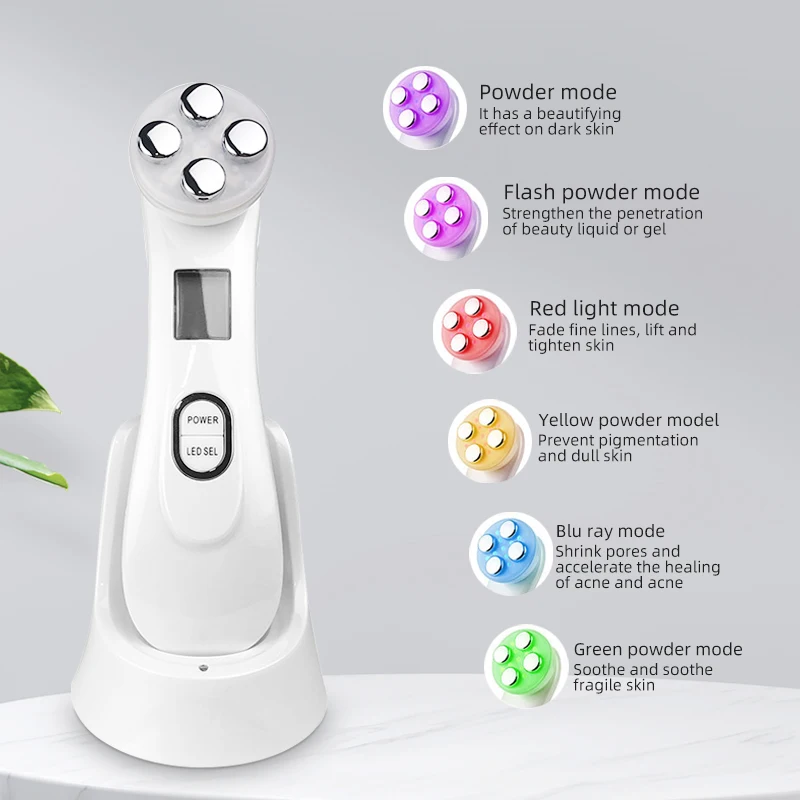 Mesotherapy Electroporation RF Radio Frequency Facial LED Photon Skin Care Beauty Device Face Lifting Tighten Wrinkle Removal 1