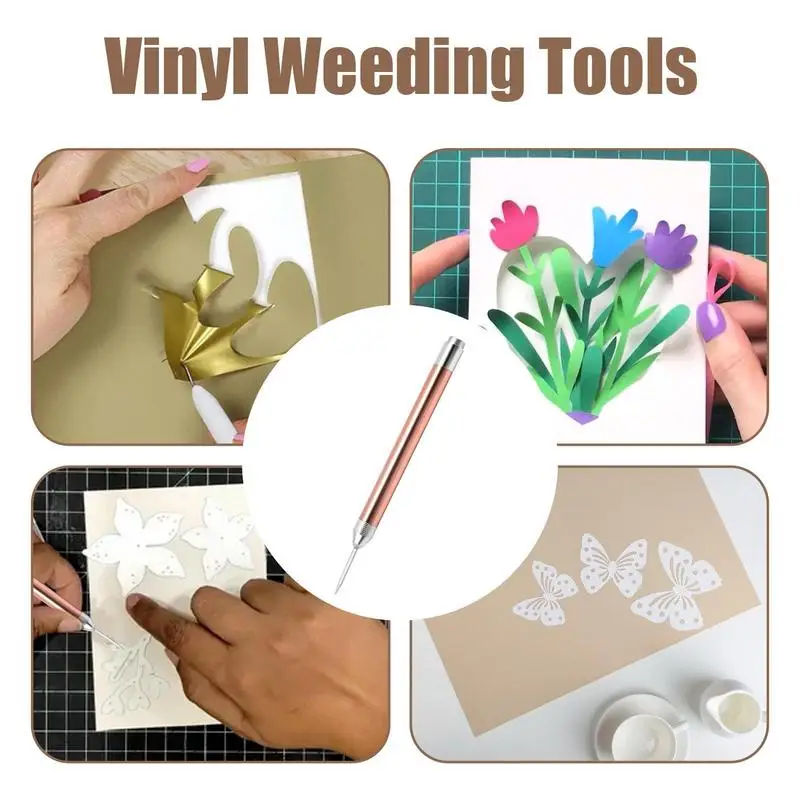 Portable Vinyl Weeding Pen With LED Light Vinyl Weeding Tool Handheld  Aluminum Alloy Cutter Vinyl Paper Remover Replaceable Hook - AliExpress
