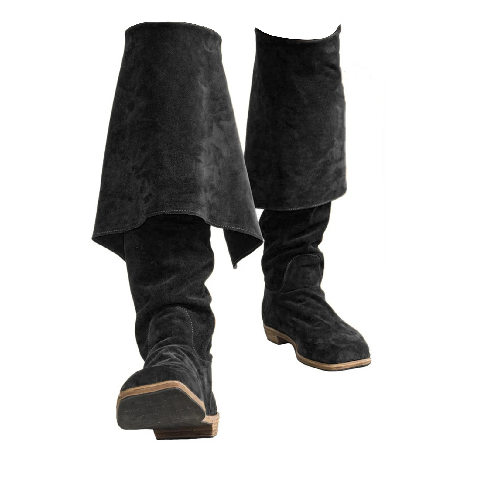 Cosplay Shoes Mens Renaissance Medieval Cosplay Boots Long Boots Pirate Viking Pu Leather Fancy Carnival Party Anime