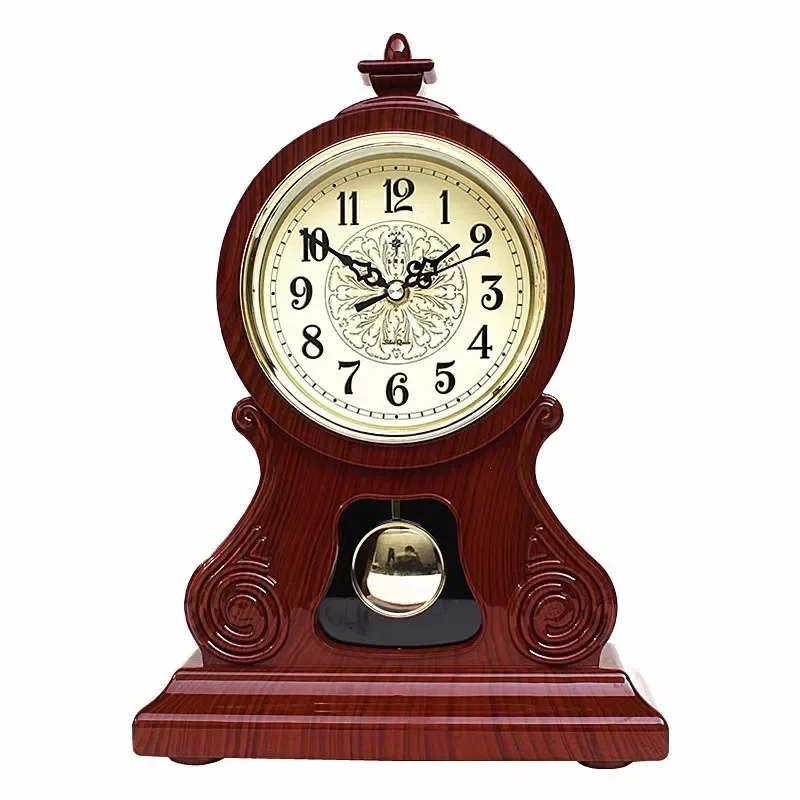 

American Vintage Clock Large European Luxury Vintage Table Clocks Bedroom Creative Silent Watch Desktop Decoration