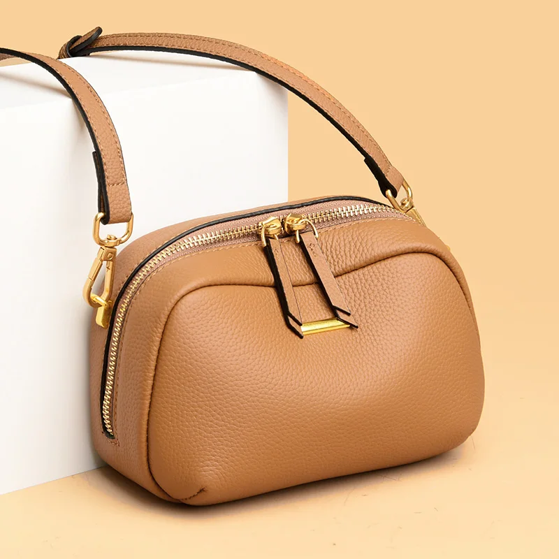 

Brand Genuine Leather Handbag Fashion Luxury Women Shoulder Crossbody Bag Designer Cow Leather Ladies Tote Female Messenger Sac