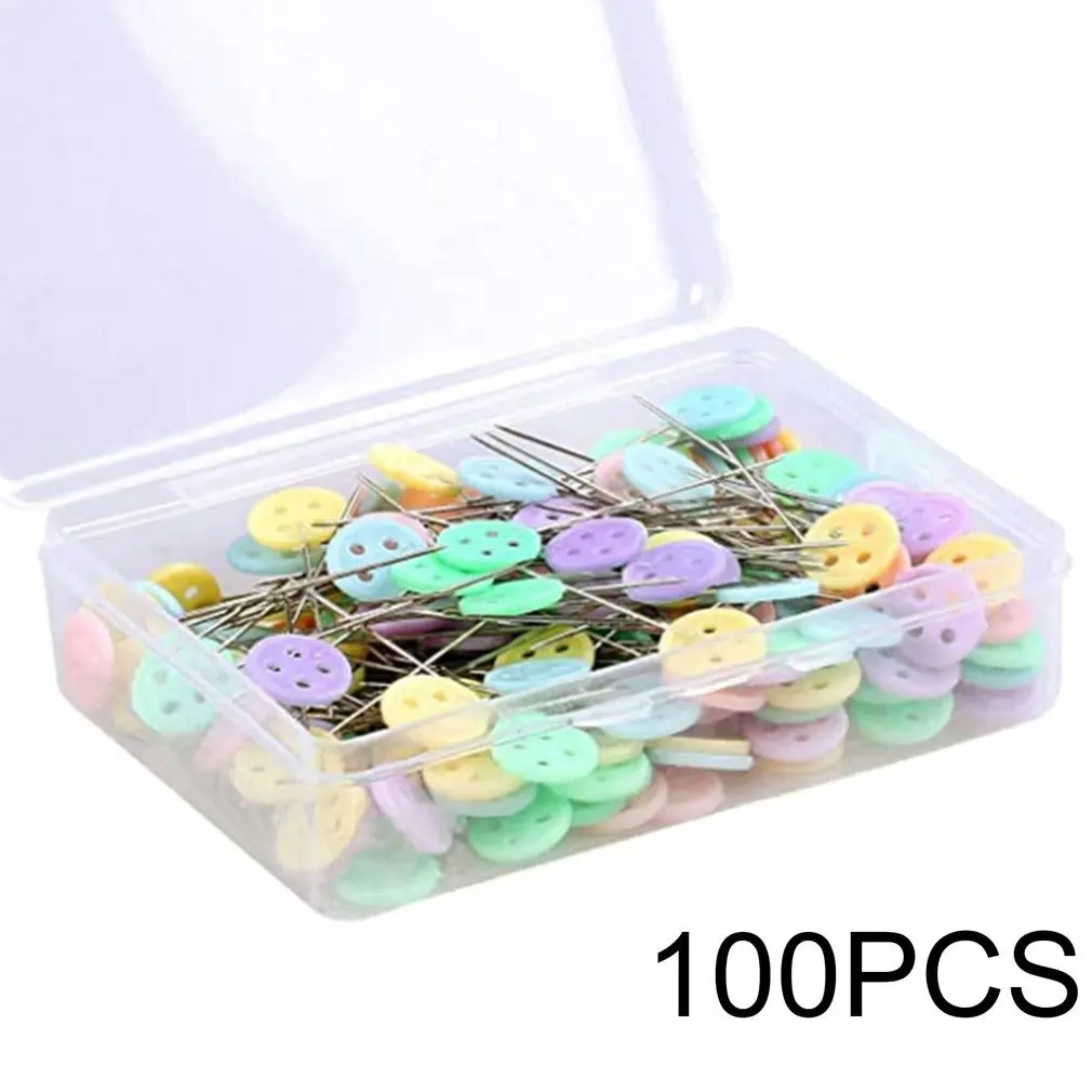 100pcs Multifunctional Sewing Tools Manual DIY Tools Fixed Pin Button Pin Patchwork Pin For Sewing And DIY