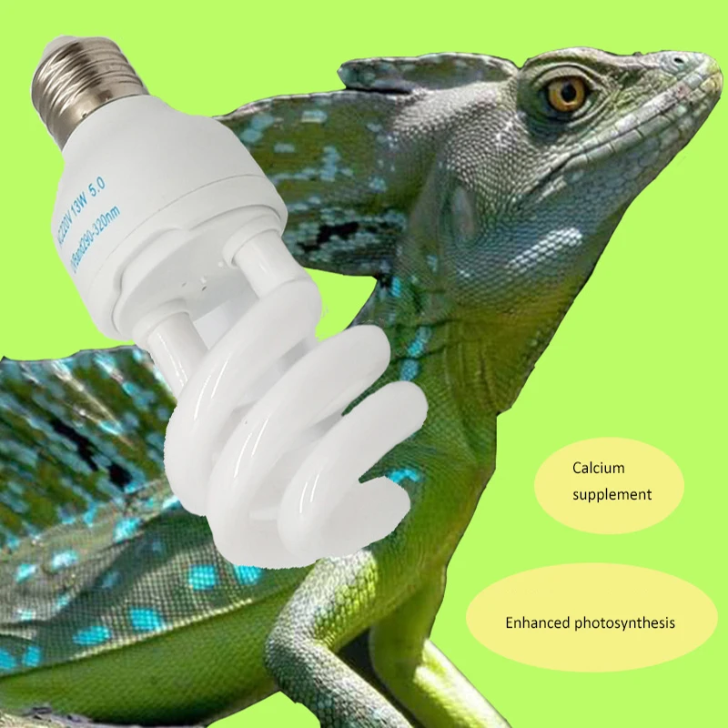 UVB5.0 10.0 Lizard Calcium Supplement Lamp 13W 26W UV Bulb E27 Energy Saving Reptile Lamp Turtles Amphibians reptile heating lamp reptile light bulb reptile lamp bulb