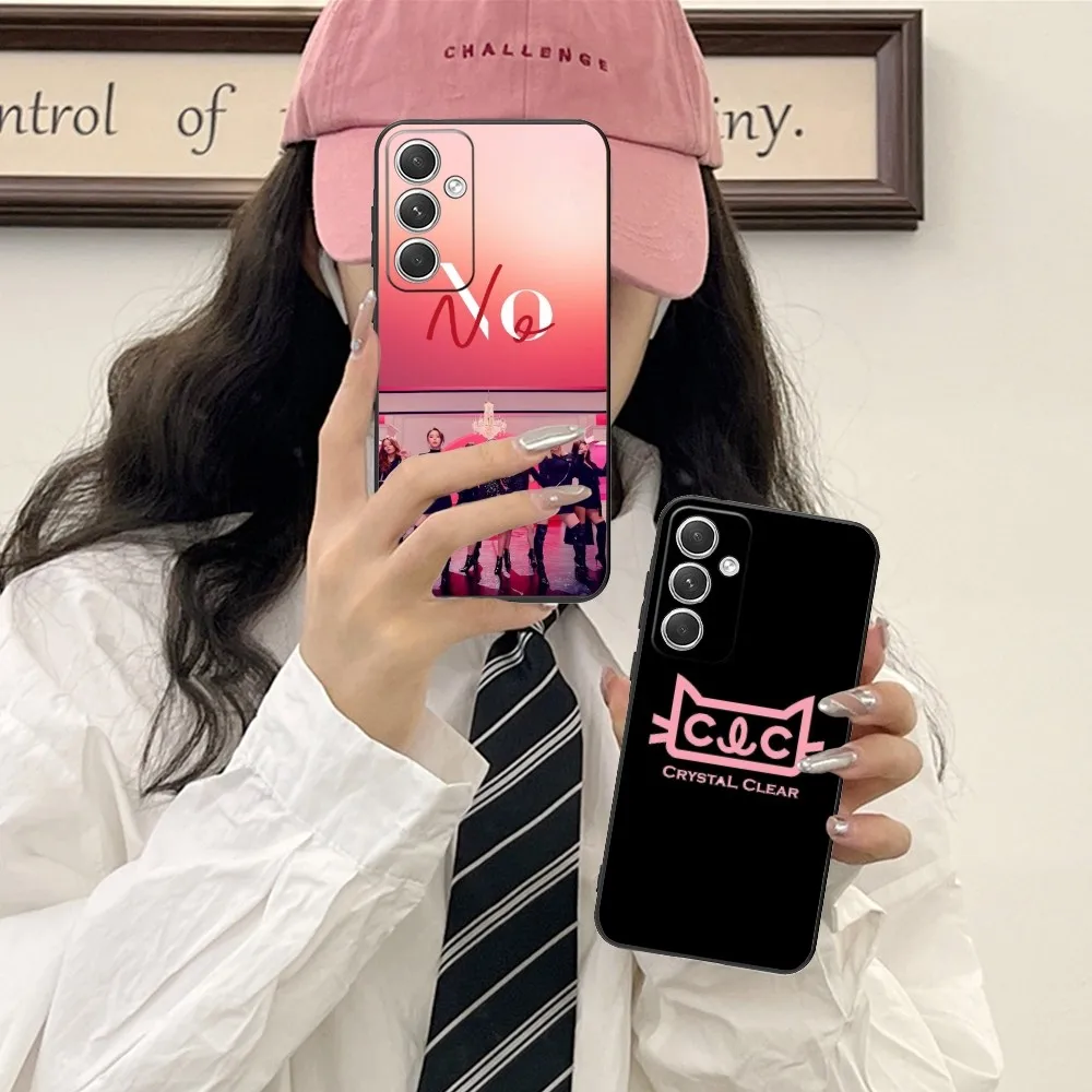 Kpop Clc Crystal Mobile Cell Phone Case For Samsung Galaxy S24 S23 S22 S21 S20 S10 S9 Plus Fe Ultra Lite Black Cover Funda