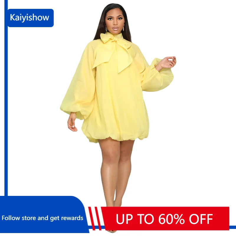 

Polyester African Dresses for Women Summer Elegant African Long Sleeve Green White Yellow Mini Dress Dashiki African Clothes