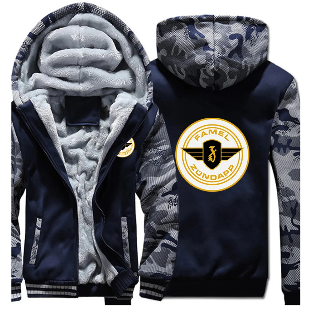 Men's Winter Thicken Fleece Hoodies Sweatshirts Zip Coats Jackets