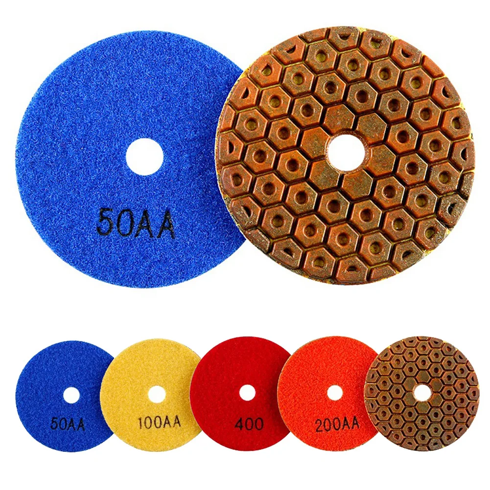 Zoternen Ein Set mit 4 Zoll trockenen Diamant-Polierpads für Granit Zoternen Ein Set mit 4 Zoll trockenen Diamant-Polierpads für Granit