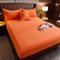 Super Velvet Bed Sheets Winter Warm Adjustable Fitted Sheets For Home Double Bed Sheets Not Fading Machine Washable Bedspreads 1