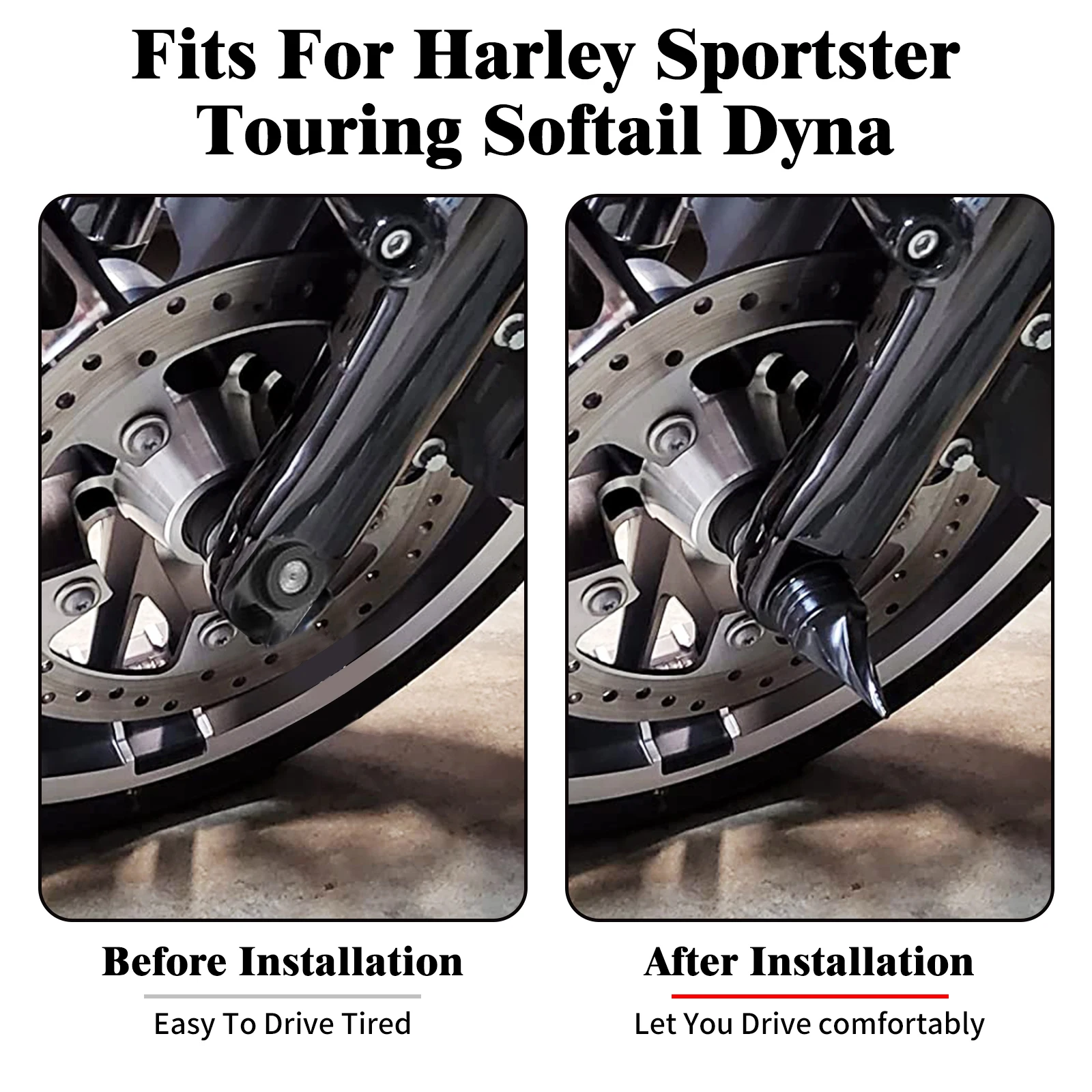 Copriforni Assale Anteriore Cromati Per Harley - Compatibili Con Dyna, Softail, Road King E Altri