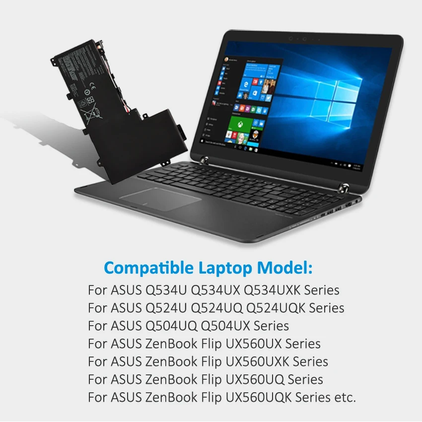 c41n1533 para asus zenbook aleta q524u q534u