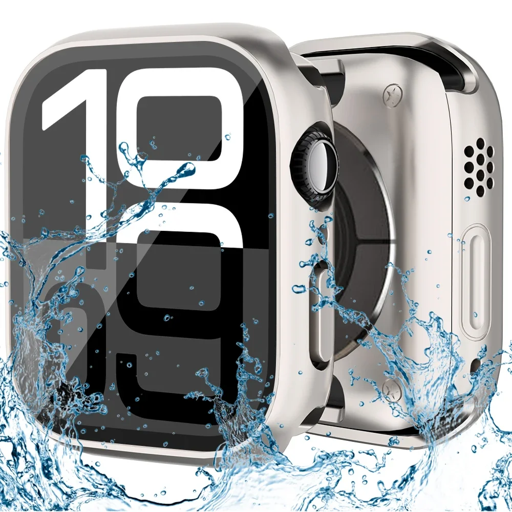 All-in-One 360° Protective Apple Watch Case with Tempered Glass Screen Protector