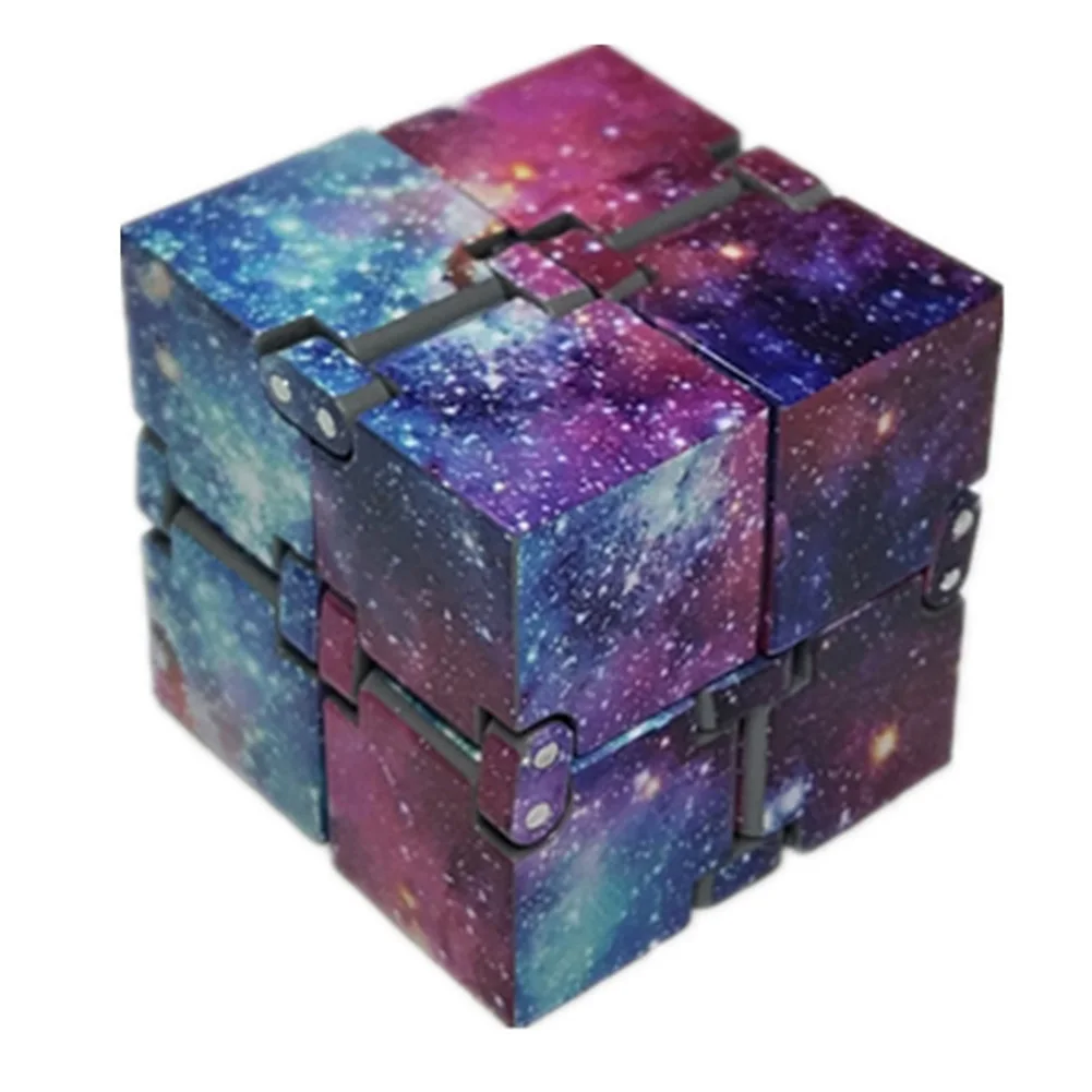 Cube infini Fidget Cube jouet galaxie espace Puzzle magique Flip Cube Fidget doigt jouets soulagement de l'anxiété pour adultes enfants tdah Stress