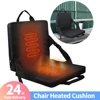 Folding Heated Stadium Seat Cushion Portable with Pocket 3 Speed Temperature USB Charging for Outdoor Travel Fishing 1