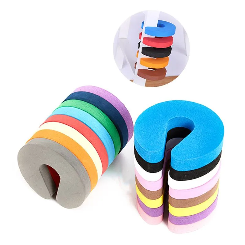 5pcs Baby Safety Locks Children Protection EVA C Shape Security Cabinet Locks Door Clip Kids Finger Safe Soft Foam Door Stopper