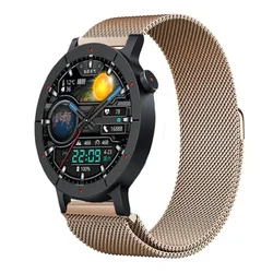 Milanese Magnetic Bracelet Sport Wristband - Breathable 22mm/20mm Strap - 22mm Universal (Vintage Gold)