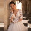 ANGEL Exquisite Wedding Dresses Long Sleeves Sexy Backless Bride Gowns Applique Princess Tulle A-Line vestidos de novia 3