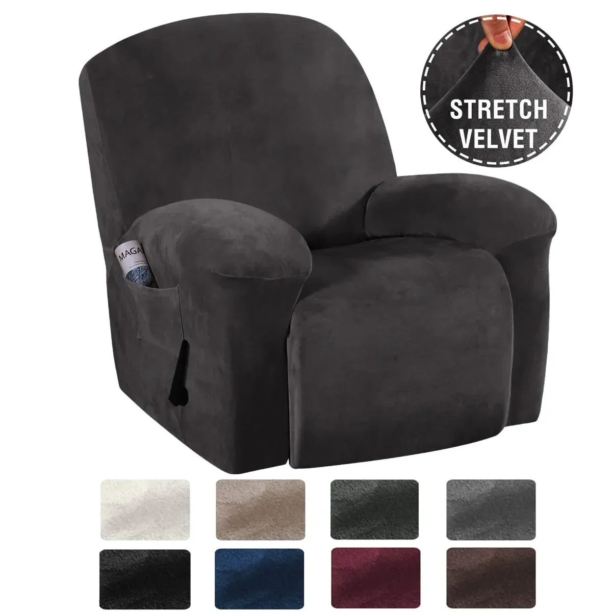 

For Living Room Pets Slipcover Sofa Recliner Chair Covers Sofa Covers Velvet Stretch Sofa Cover Elastic Couch Cover