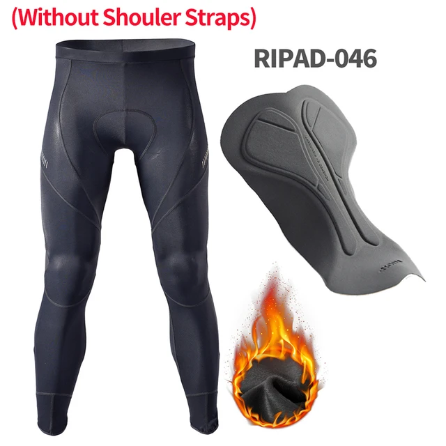  FitsT4 Men's Thermal Cycling Bib Tights 3D Padded Long