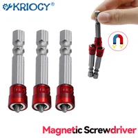 Magnetic Screwdriver Bit PH2 Cross-head 1/4 Inch Hex Shank Screwdriver Holder Ring for House Working Electric Screwdriver Kit 1