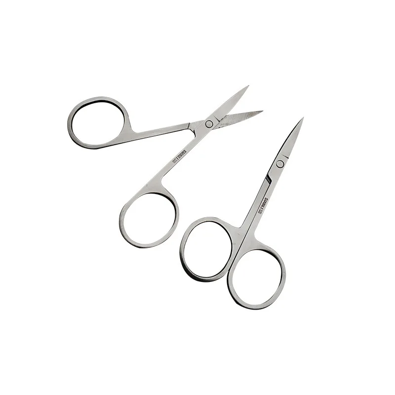 Small Nail Tools Eyebrow Nose Hair Scissors Cut Manicure Facial Trimming Tweezer Makeup Beauty Tool Stainless Steel 4