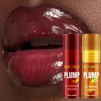 2PC Lip Plump Long Lasting Lip Oil Moisturizing Lip Gloss Serum Instant Volumising Essence Oil Repair Lip Fine Lines Increase El 6