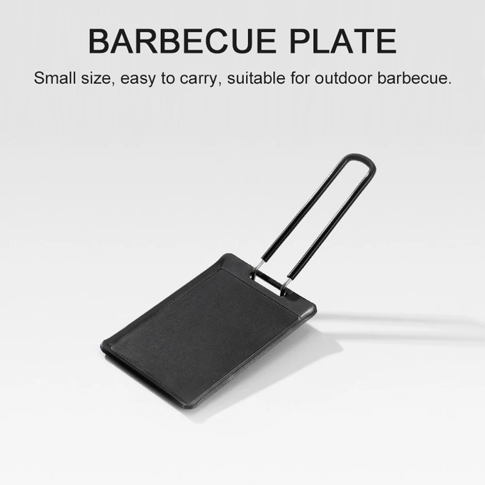 Leaveforme Grill Pan Mini Rectangle Portable Grade Outdoor Picnic Barbecue  Grill Griddle Plate Tray Indoor Rectangle BBQ Grilling Pan - 5.12 x 3.35