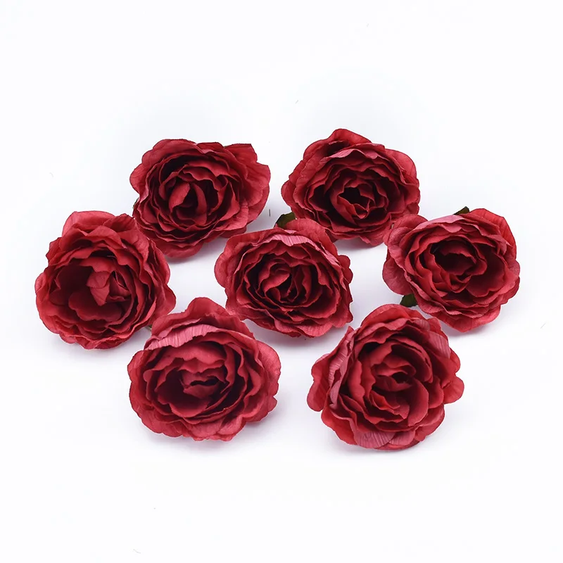 Künstliche Blumen, 10 Stück, mehrfarbige Hochzeitsdekorationen, Seidenrosen, Sammelalbum, Heimdekoration, dekorative Blumengirlande, Pfingstrose, Diy – Detail 21