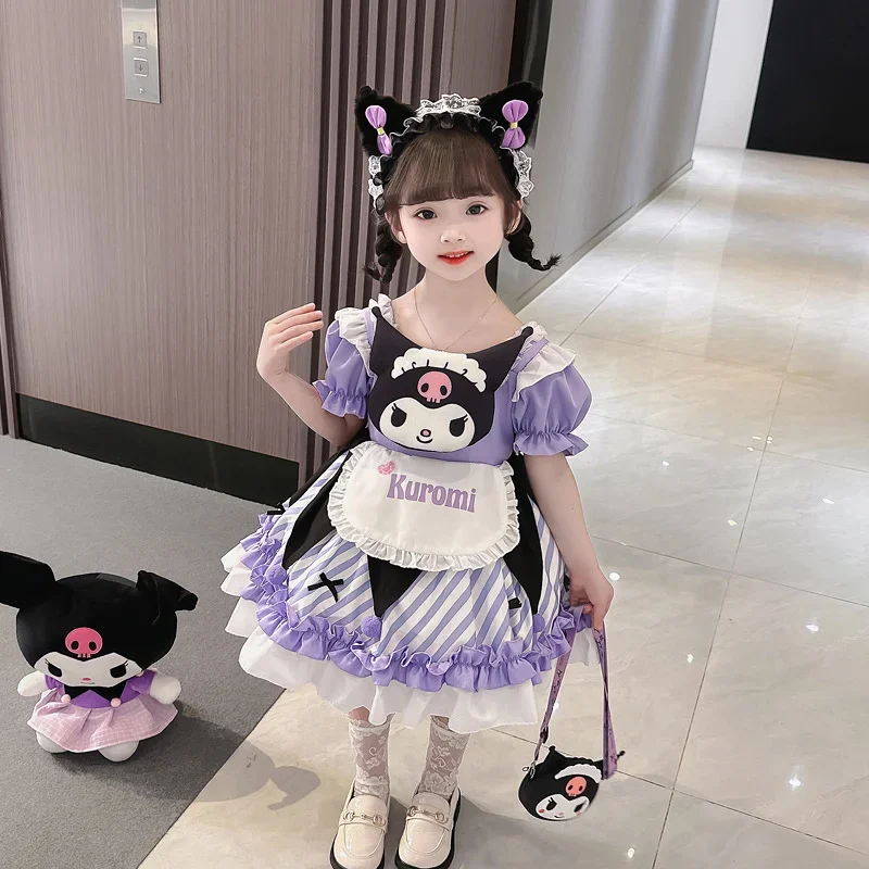 Kawaii Sanrio Kuromi Kids Dress Cute Cartoon Anime Princess Dress Summer  Outdoor Girls Party Halter Dress Kids Birthday Gift - AliExpress