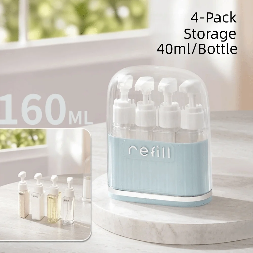 Compact Leak-Proof Travel Toiletry Bottle Set - Reusable and Portable