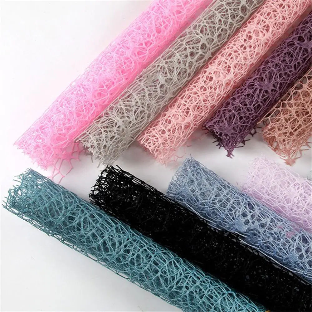 1 PC Openwork Round Mesh Decorative Paper Muslin Wrapping Paper DIY Handmade Craft Decorations For Birthday Festival