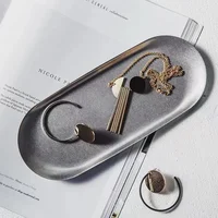 1pc 304 Stainless Steel Storage Tray Vantage Serving  Jewelry Display Retro Plate Kitchen Organizer Decorative  2