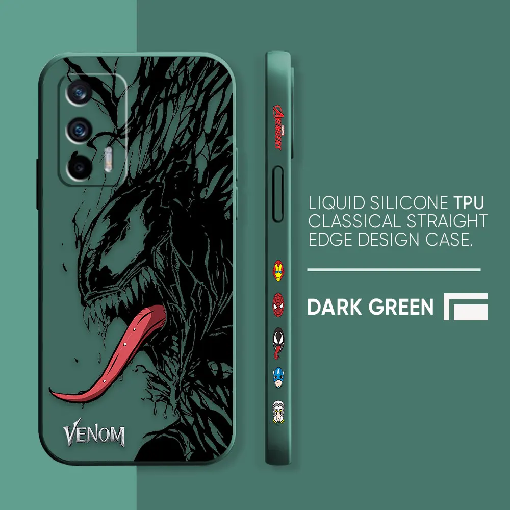 thumbnail image 1 of Case For OPPO Realme 9 8 8I 7 6 5 C21 GT NEO 2 3 5 V15 V25 Colour Simple Liquid Silicone Case Marvel Comics Venom, 1 of 5